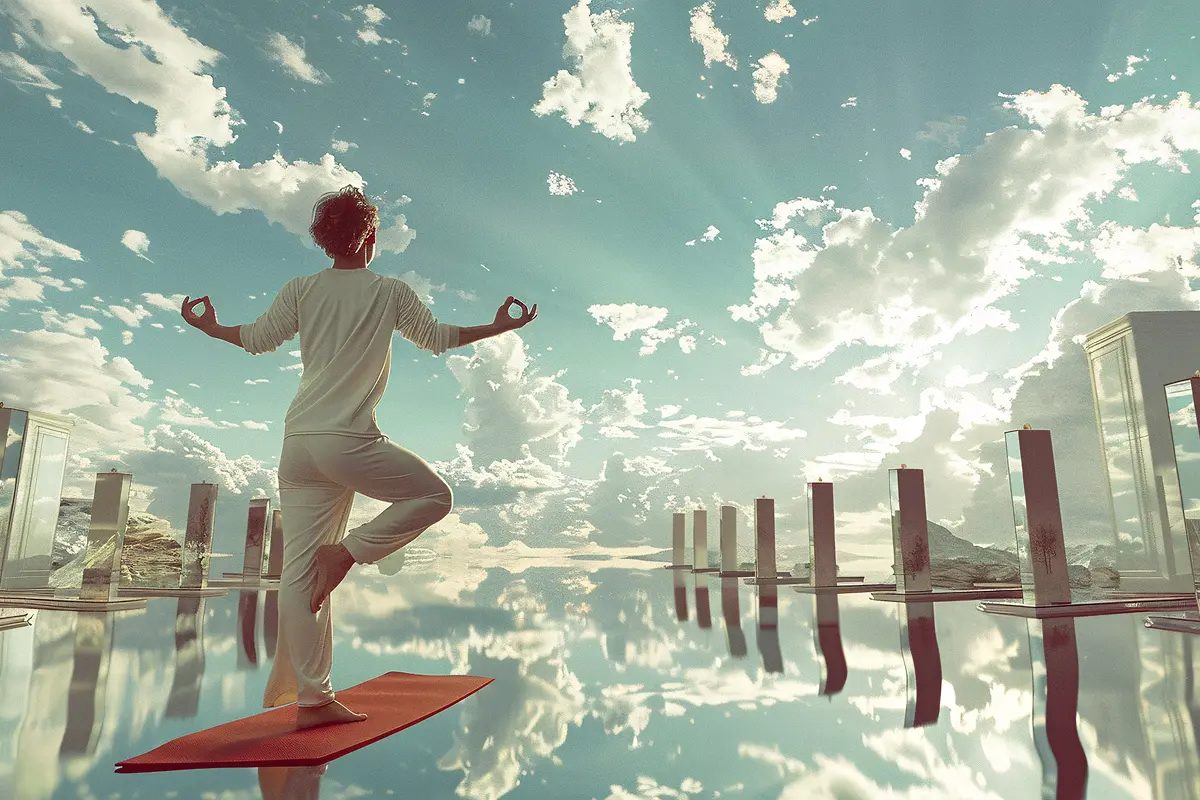 A person practicing mindfulness and mental wellness, symbolizing personalized mental health support.