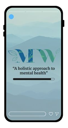 Mobile app interface showcasing mental wellness support by MicroWellness.